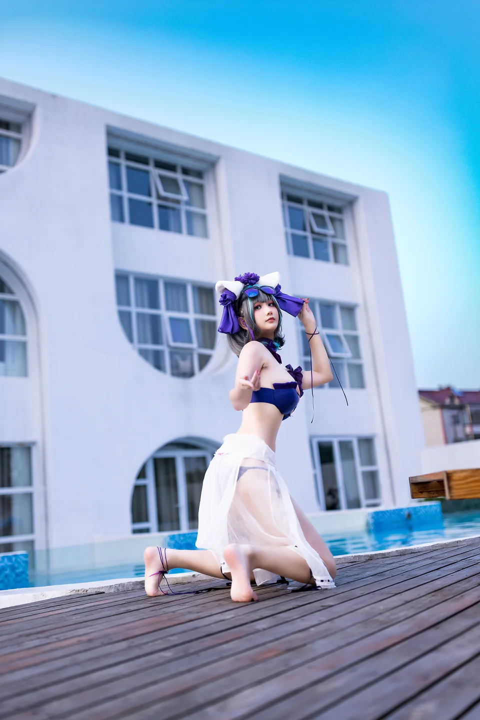 阿雪雪 - No.057 柴郡泳装 [86P-1.84GB] tg@simisebaisi 【丝足阁】085.webp